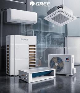 Aire Acondicionado Split de Frecuencia Variable Comercial GREE con Refrigerante R32, Refrigeración y Calefacción, Control por Aplicación, 30000+ BTU - Product Image 1