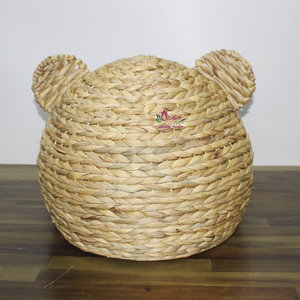 Artex Dong Thap Lit pour chat en jacinthe d'eau tissé à la main avec oreilles d'ours mignonnes et coussin doux - Product Image 2