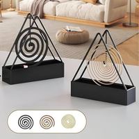 Support en métal en forme de lune support de bobine de moustique couleur noire parfait pour la maison chambre salon bureau utilisation support de bobine