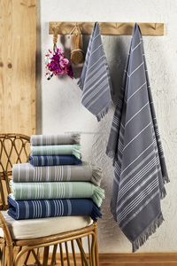 Terry Back Peshtemal <b>Beach</b> <b>Towel</b> - Wholesale Terryback Collection <b>Beach</b> <b>Towel</b> 100% Cotton Turkish Bath <b>Towels</b> Set - Product Image 3