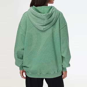 Séchage rapide manches longues femmes sweats à capuche haute qualité goutte épaule sweats à capuche lavage à l'acide femmes sweats à capuche - Product Image 5