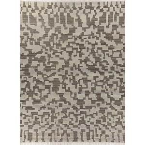 พรมขนสัตว์ถักมือสีน้ำตาลเบจลายไทม์ รุ่น AKWL-13014 ลายเรขาคณิตแบบอัฟกัน สำหรับบ้าน ห้องนั่งเล่น ทางเดิน รูปทรงสี่เหลี่ยมผืนผ้า - Product Image 1