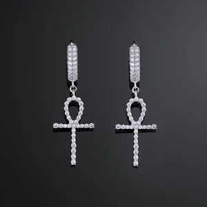 Deslumbrantes Pendientes de Aro con Diamantes Ecológicos en Plata de Ley para Regalo y Fiestas - Product Image 3