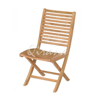 Chaises de jardin pliantes en teck durables, style moderne, mobilier d'extérieur