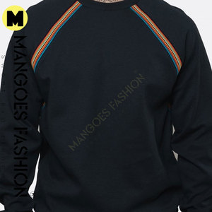 Elegante y cómodo artista raya raglán sudadera cuello redondo acanalado cuello manga larga ropa de maternidad único raglán - Product Image 3