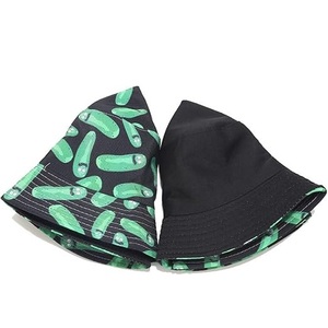 Nuevo sombrero tipo pescador unisex con estampado divertido, diseño de frutas, personalizado, fabricado en Bangladesh, venta al por mayor. - Product Image 5