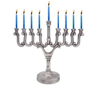 Judío religioso oro acabado clásico Menorah Hanukkah moderno candelabro judío Menorah 7 brazo Menorah 9 brazo Hanukkah venta al por mayor - Product Image 5