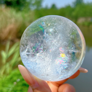 Bola de cristal de cuarzo transparente Natural, bola de cristal blanco esférico - Product Image 5