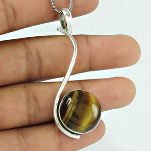 Fine Jewelry Wholesale Tiger Eye <b>Pendant</b> Necklace High Quality 925 Sterling Silver Marquise Shape <b>Charm</b> <b>Pendants</b> Necklace Women - Product Image 5
