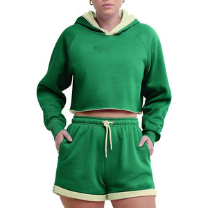 Sudadera con Capucha Corta para Mujer, Invierno, con Logotipo Personalizado, Forro Polar, Estilo Urbano - Product Image 1