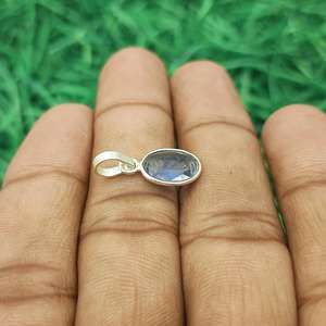 Kyanite Minimalist Gemstone <b>Necklace</b> 925 Sterling <b>Silver</b> <b>Handmade</b> Spiritual Healing Stone Pendant for Women Pendant Gift for Her - Product Image 3