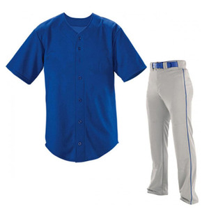 Kit d'uniforme de baseball durable vente en gros commande de tissu sergé construction logo d'équipe personnalisé couture exportation - Product Image 4