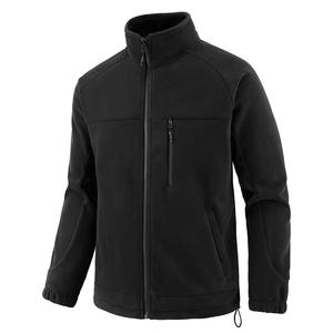 OEM Custom Logo Embroidery Printed Design Large <b>Fleece</b> Jacket <b>Men's</b> 7XL Winter Polar Warm Outdoor Cardigan Sweater Puffer Jacket - Product Image 3