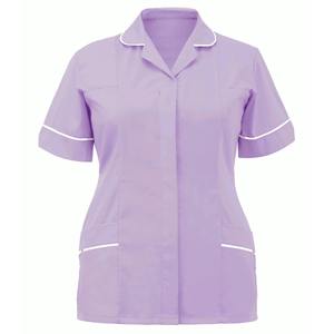 Logo personnalisé OEM vente en gros ensembles de joggings médicaux pour femmes joggings à manches courtes et col en V pour infirmière uniformes de salon de spa tissés - Product Image 3