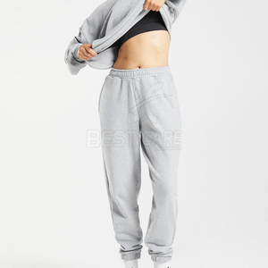 Pantalones de chándal de invierno acogedores para mujer con piernas cónicas y estilo frontal plano de cintura elástica media - Product Image 6