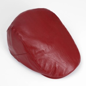 HT4431 Vintage Artist <b>Painter</b> Beret Hat Men and Women's PU Leather Casual Cap for Spring and Autumn for Casual Wear - Product Image 3