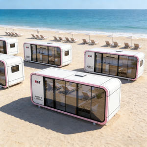 Design Elegante Moderno di Lusso Impermeabile Ecologico Mobile Apple Cabin Prefabbricata Capsula Spaziale Container Casa Camping - Product Image 2