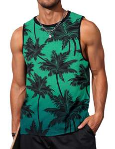 Débardeur d'été Confortable Activewear Muscle Fit Sporty Tank Top Fabriqué à partir de 100% Polyester respirant et Durabilité Casual Gym - Product Image 1