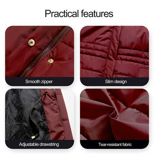 Chaquetas de Invierno Transpirables con Peluche para Mujer, Parkas Largas con Capucha, Ropa de Calle, Chaquetas Parka para Mujer - Product Image 6