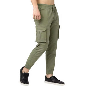 Pantalon cargo de jogging personnalisé uni en coton et polyester pantalon de jogging vierge baggy surdimensionné en polaire pantalon de survêtement pour hommes - Product Image 2