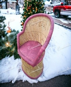 Silla de bambú ecológica india tradicional de calidad superior, cómoda silla de caña de bambú para restaurante, sala principal, silla de jardín - Product Image 6