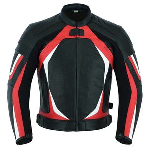 Logo personnalisé du fabricant Veste moto grande taille en cuir coupe-vent Vêtements de sport professionnels pour la course automobile et moto - Product Image 1