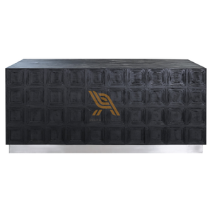 ตู้บุฟเฟ่ต์ทำจากกรอบไม้สักและวัสดุที่ทนทานสำหรับตกแต่งเฟอร์นิเจอร์บ้านจากมะฮอกกานีอินโดนีเซีย - Product Image 1