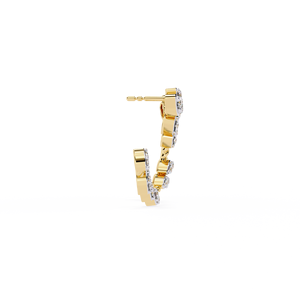 Igi Gia Certified Round Brilliant Cut Diamond <b>Earrings</b> HPHT CVD VVS Lab Grown 14k/18k Yellow <b>Gold</b> Studs <b>Screw</b> <b>Back</b> Elegant - Product Image 4