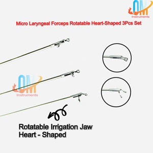 เครื่องมือผ่าตัดกล่องเสียงแบบแมนนวลคุณภาพสูงสำหรับการผ่าตัดขนาดเล็กในช่องคอ คีมจับแบบอัลลิเกเตอร์ หมุนได้ 360 องศา ได้รับมาตรฐาน CE - Product Image 2