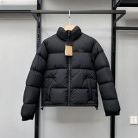 Veste matelassée coupe-vent en duvet de canard et d'oie 100 % nylon, sur mesure, grande taille, avec fermeture éclair