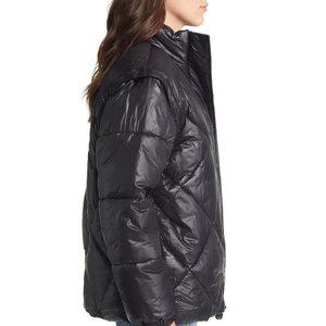 Doudounes de mode pour femmes de couleur noire en gros 2025 veste d'hiver chaude pour femmes personnalisée OEM à vendre - Product Image 4