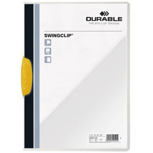 DURABLE Swingclip DIN A4 Polypropylene <b>Clipboard</b> with Yellow Clip Transparent Back Cover - Product Image 3