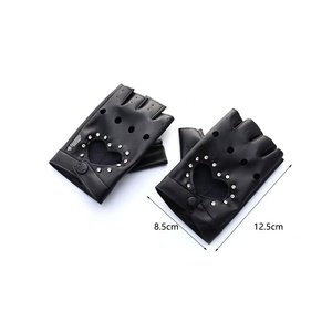 Personalized Pole Fitness Dancing Grip <b>Gloves</b> Leather Custom Logo Half <b>Finger</b> Comfortable Built Wrist Support - Product Image 6