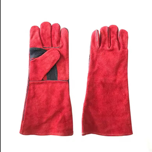 Arc Welding Gloves Leather Heat Resistant Gloves for Metalwork Workshop Safety Industrial welding gloves OEM DEsign And Size - Product Image 5
