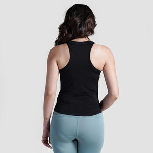 Nouvelle arrivée débardeur avec logo personnalisé pour femmes tissu en jersey tissé de couleur unie décontracté grande taille taille unique pour la salle de sport - Product Image 2