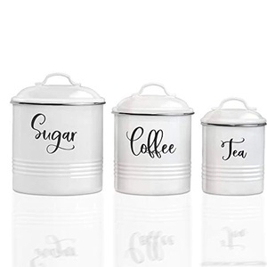 Recipiente de azúcar Black ceramicElegance con acabado antiguo para mesa de cocina Recipiente SS cepillado al por mayor - Product Image 4