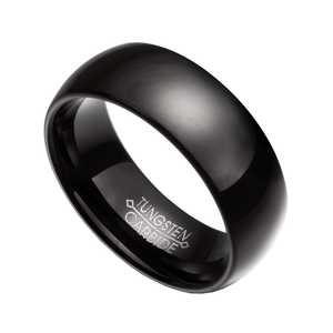 Anillo de Boda de Carburo de Tungsteno Negro de 4 mm, Ajuste Cómodo, Unisex, Tallas 5-13, Estilo Clásico, Joyería Fina - Product Image 3