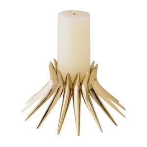 Juego de 3 candelabros de Metal hechos a mano, estilo Ins de lujo único, forma de cilindro Royal Touch para decoración del hogar, iluminación navideña - Product Image 3