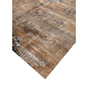 Alfombra Kavi Gris y Negra Anudada a Mano de Lana y Seda de Bambú con Patrón Abstracto, Colección Afterglow para Uso Doméstico - Eskm-03 - Product Image 2