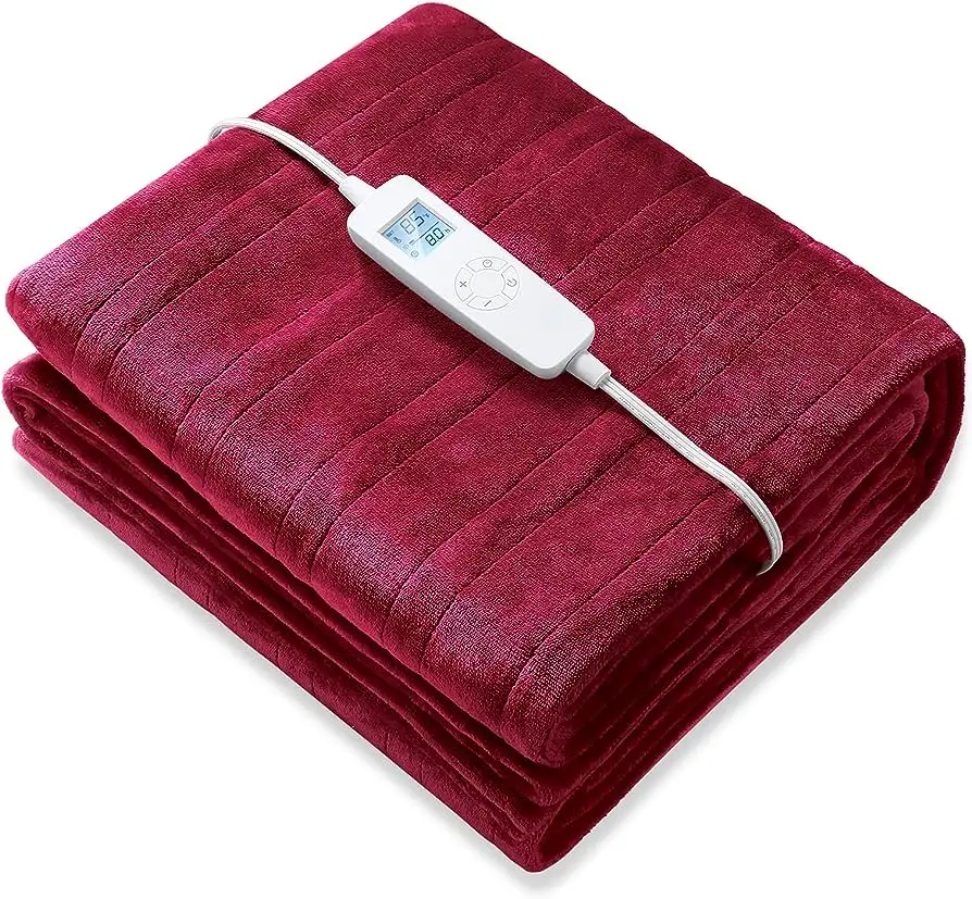 Beli selimut tempat tidur ganda ukuran King hangat selimut penghangat elektronik dengan harga grosir