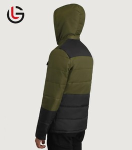 Veste matelassée d'hiver pour homme au design unique et nouveau avec col à capuche, fermeture éclair sur le devant, logo, imperméable et réversible - Product Image 3