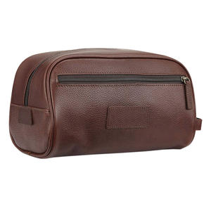 Organisateur de maquillage portable en cuir PU écologique de grande capacité Kit de sac de voyage fermeture à glissière sangle sacs à cosmétiques pour hommes étuis - Product Image 1