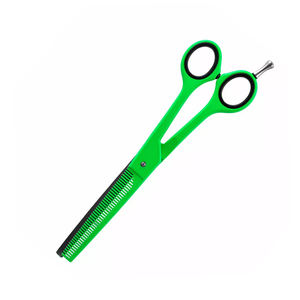 Tijeras de adelgazamiento con estilo para el cabello, tijeras de adelgazamiento del cabello de acero inoxidable de Color loro con reposapiés ajustable - Product Image 4