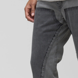 กางเกงยีนส์ซักได้สำหรับผู้ชายกางเกงยีนส์ทรงกระเป๋ากางเกงขายาว - Product Image 5