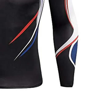 เสื้อรัดรูปผู้ชายแบบสวมใส่สบาย ระบายอากาศได้ดี ป้องกันรังสียูวี เหมาะสำหรับการฝึกซ้อมแบบครอสเทรนนิ่ง ไร้ตะเข็บ ยืดหยุ่นได้ดี - Product Image 5