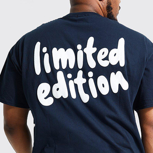 Camisetas Personalizadas OEM de Talla Grande para Hombre, Secado Rápido, Transpirables, para Fitness, Cuello Redondo, Diseño Sólido, 220 Gramos, Impresión Puff - Product Image 6