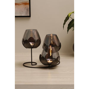 Bougeoir chauffe-plat noir best-seller Fer pur artisanal Décoration élégante pour la maison et le restaurant Décoration de Noël - Product Image 3