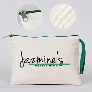 Pochette de luxe faite à la main, sac à main personnalisé en coton vert avec fermeture éclair 8x6, style sur mesure pour femmes avec chaînes et sangles - Product Image 4