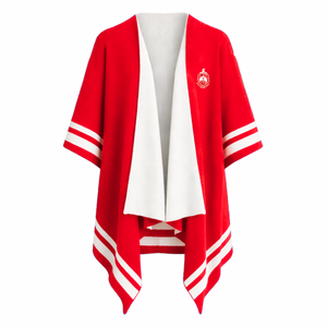 Capa de la Hermandad Delta Sigma Theta, Chal, Poncho para Mujer, Envoltura Informal, Capa de Hombro de Lana Bordada, Capa Griega, Chal Drapeado - Product Image 1