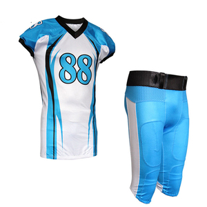 Maillot de football américain personnalisé avec nom d'équipe, uniforme de haute qualité, 100% polyester, manches courtes, vente en gros - Product Image 1